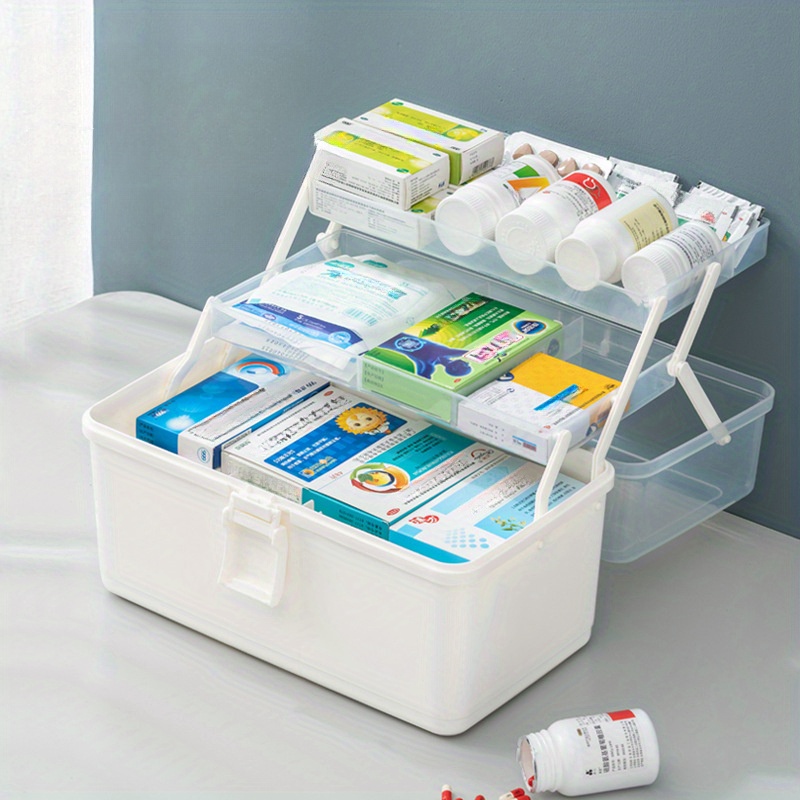 Button Multi grid Medicine Storage Box With Handle - Temu Canada