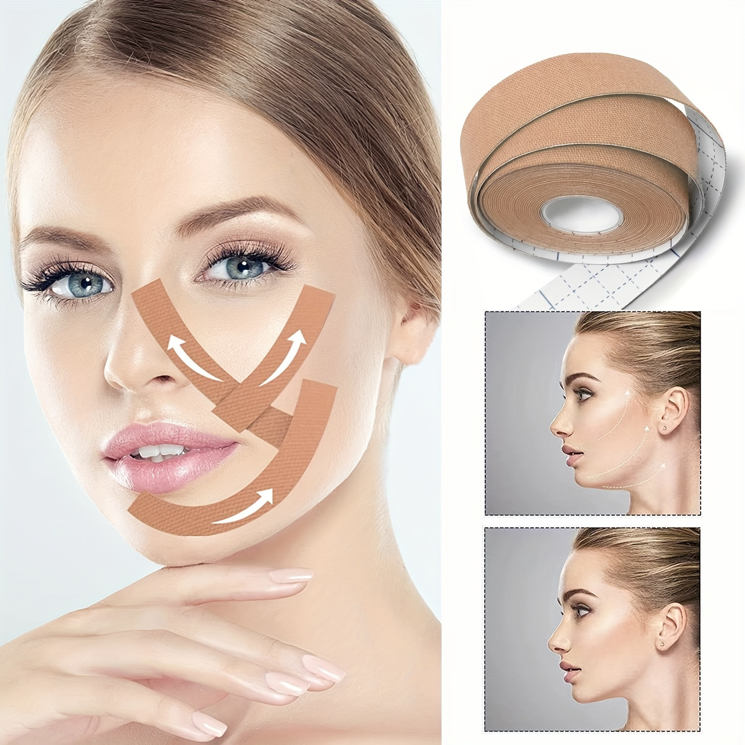 EELHOE EELHOE 40PCS V Face Invisible Tape Face Lifting Firming Adhevise Tape  Skin-friendly Soft Elastic Waterproof Lasting Lifting Patch 