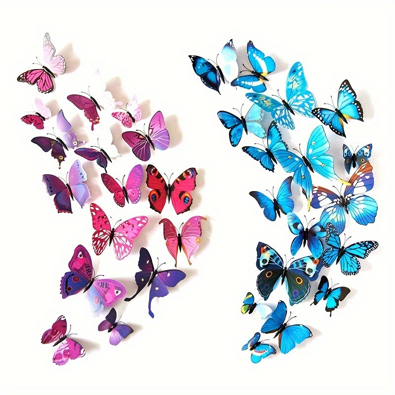 mariposas decorativas de pared 72 piezas 3d decoracion para casa cuarto  fiesta