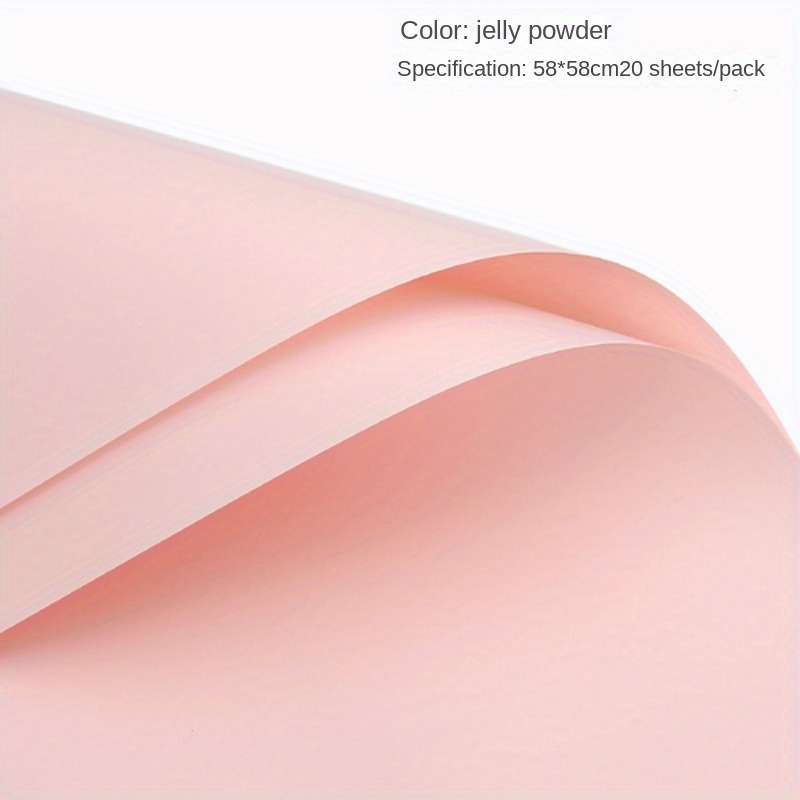Solid Color Korean Style Flower Packaging Paper Bouquet Wrapping Paper Waterproof Macaron Oya Paper Florist Supplies