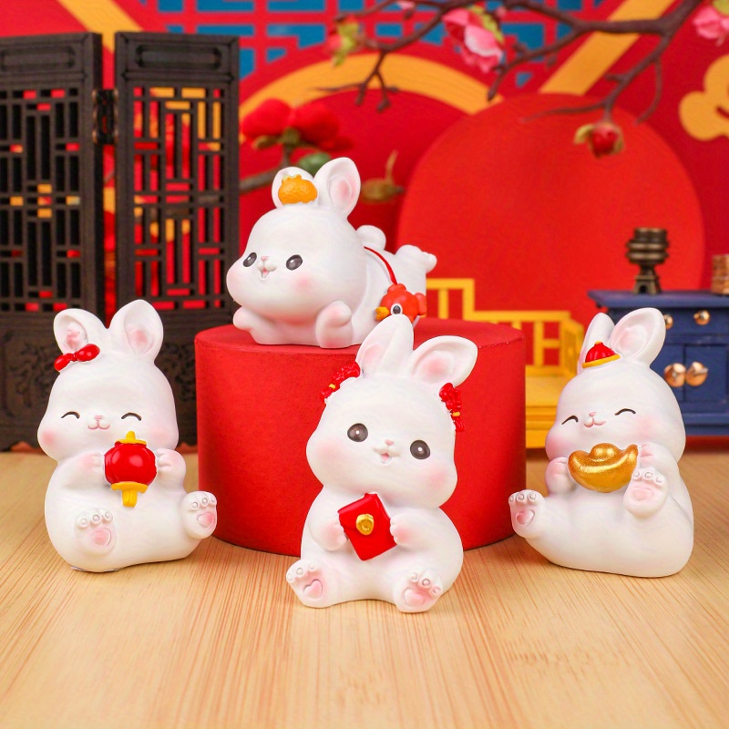 Onelf Simulated Rabbit Decorations Small White Rabbit - Temu