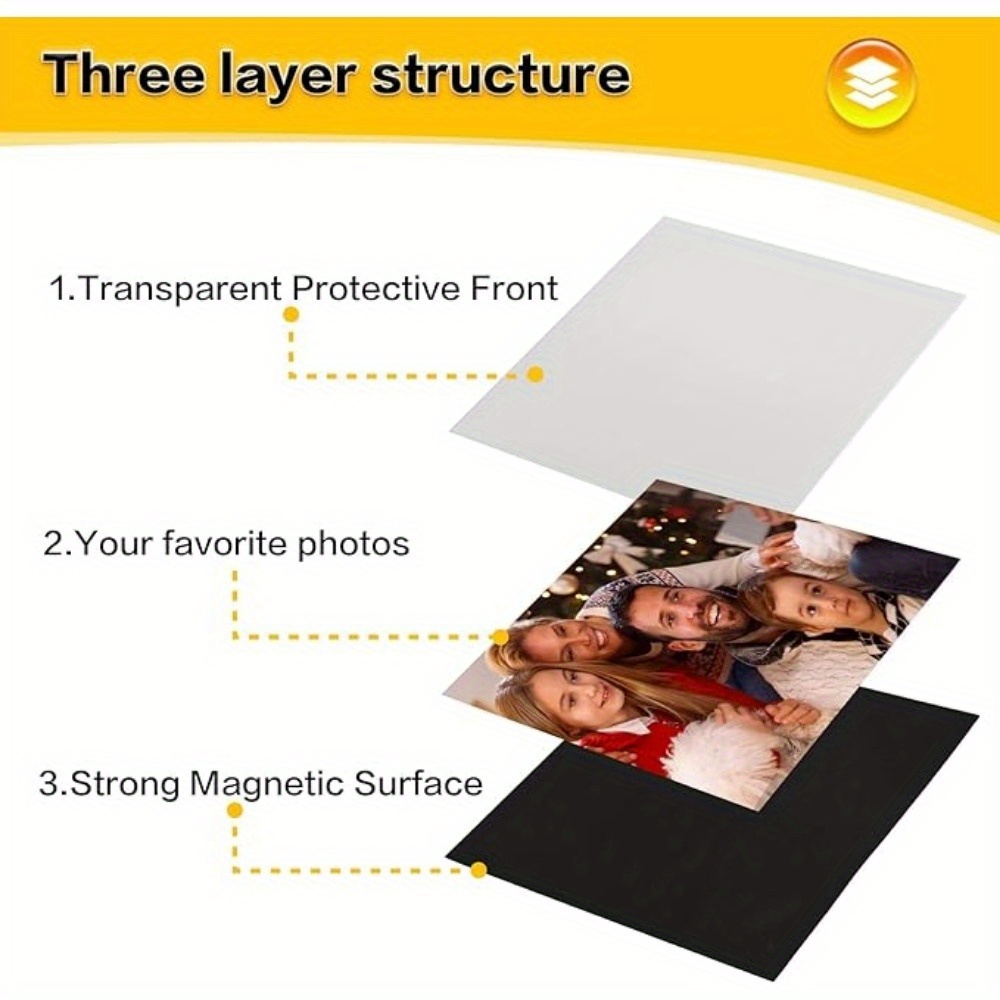 5 Magnetic Photo Protector Sleeves 8.5 x 11 Document Holder Magnets