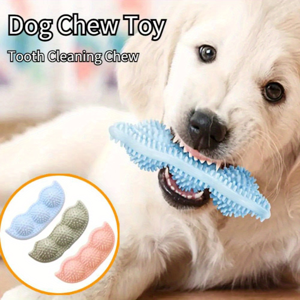 

Dog Toothbrush Durable Dog Chew Toy Stick, Soft Rubber Pea Tooth Cleaning Point Massage Pet Toothbrush, Molar Pet Supplies