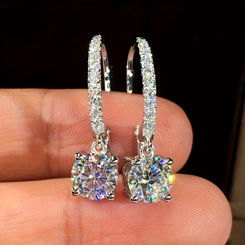 Diamond drop hot sale earrings wedding