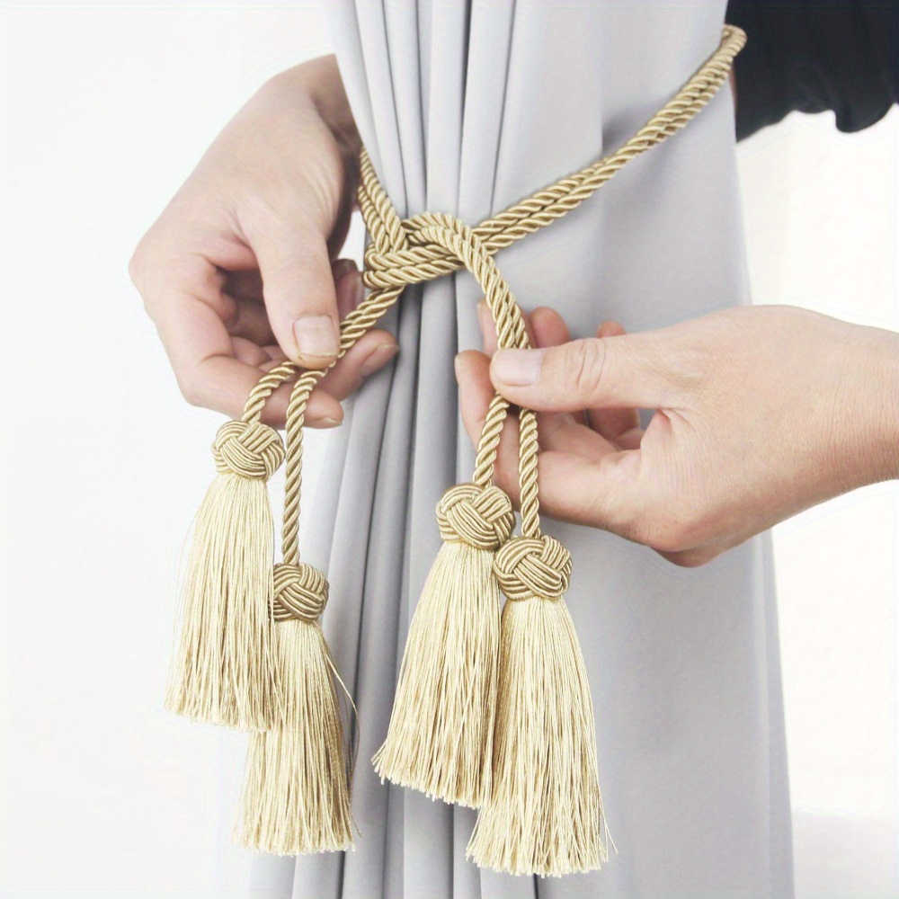 

1pc Curtain Tieback Creative And Simple Curtain Tassel Buckle Without Drilling And Installation Curtain Buckle Curtain Holdback Curtain Accessories