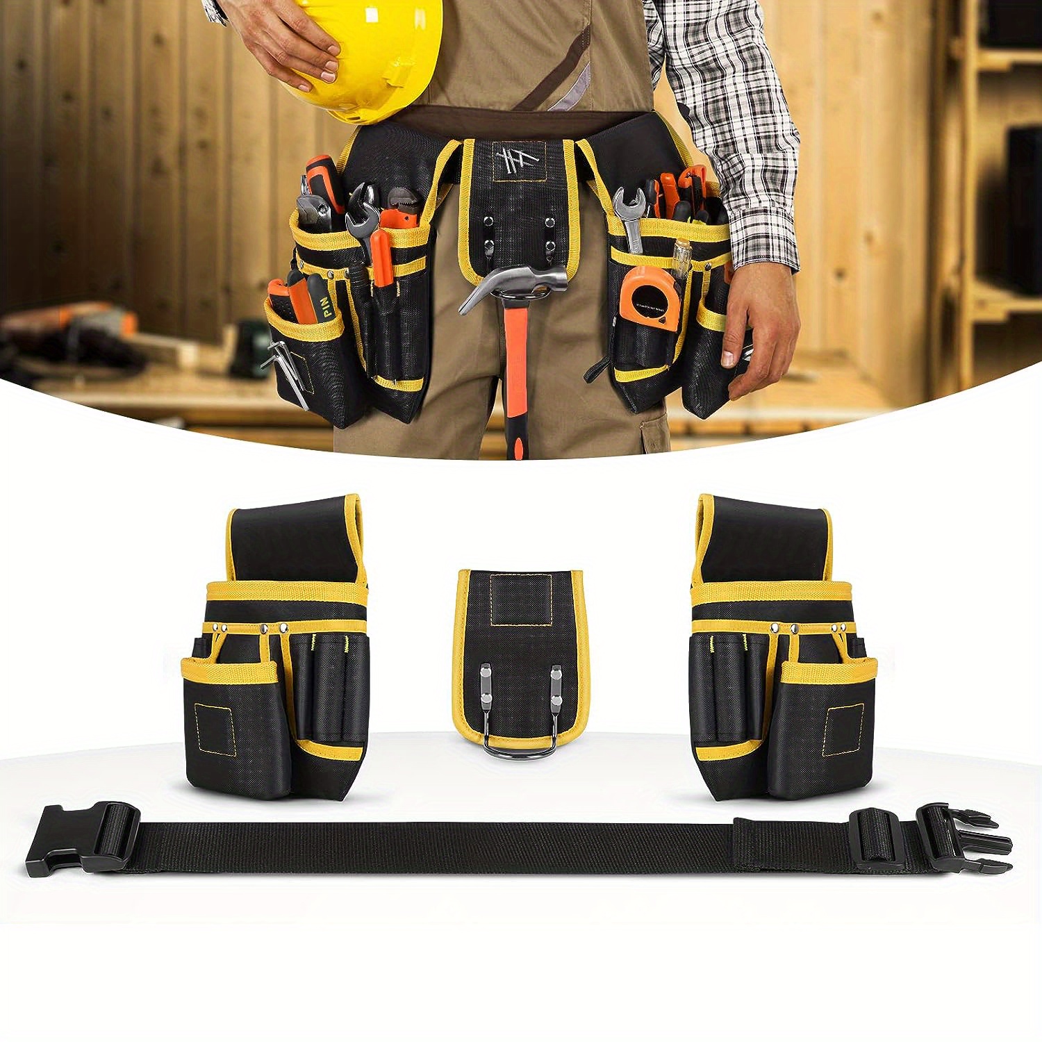 Tool Belt Magnetic Tool Pouch With 26 Pocket Tool Belts For - Temu