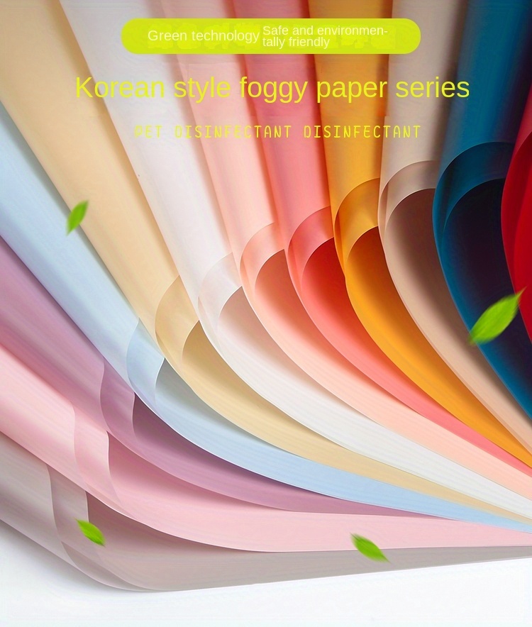 Translucent Misty Paper Korean Plain Paper Solid Color - Temu