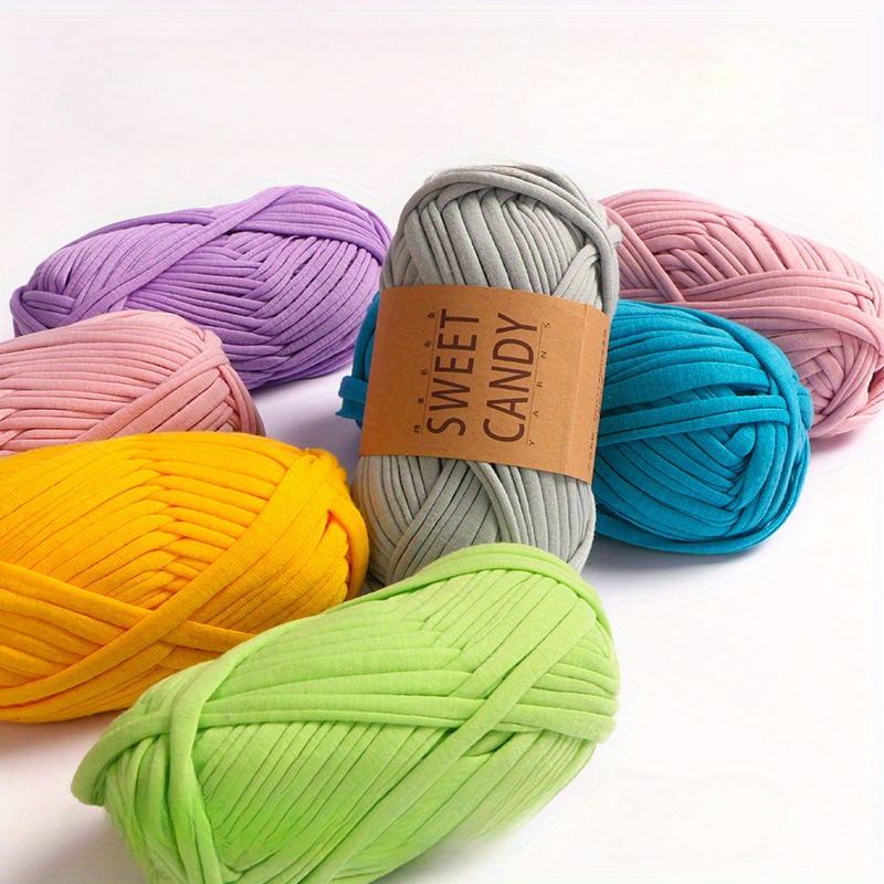 3 /bag Colorful Knitting Yarn T Shirt Yarn Basket Yarn - Temu
