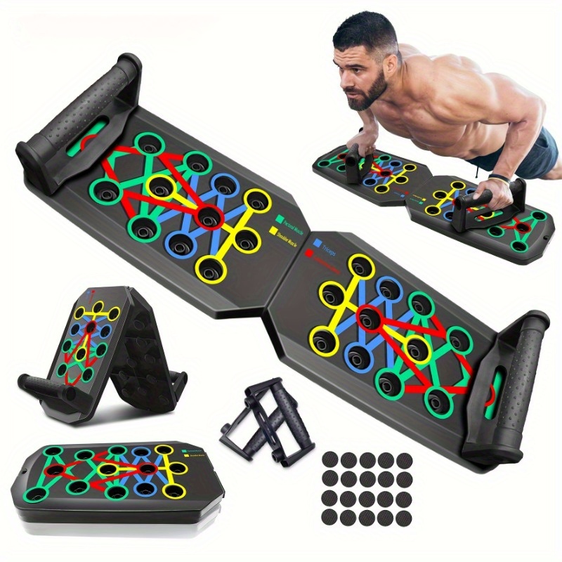 Push Up Rack Board Men Women Multifunctional Body Building Fitness Exercise  Workout Push-up Stands for Strength Training Gym Equipment (9 in 1)