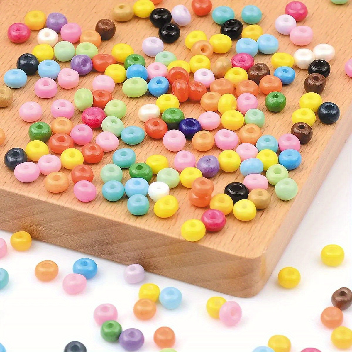 Macaroon Color Glass Seed Beads Tiny Loose Spacer Beads For - Temu