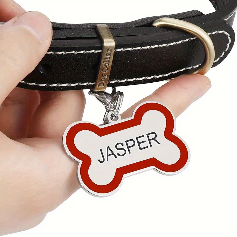 Slide on dog tags for sales leather collars