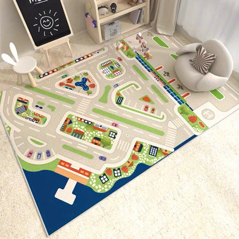 Tapis enfant Maison Vert - IVI - Tapis enfant 3D, super espace de jeu