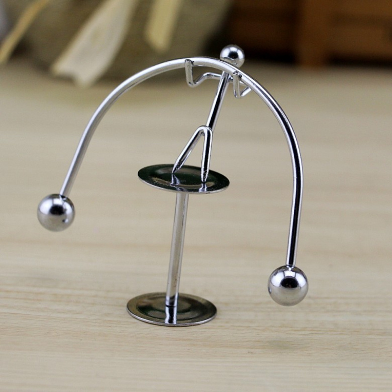 Berceau pendule Newton avec 5 boules - Jeu de science / gadget de  décoration de bureau