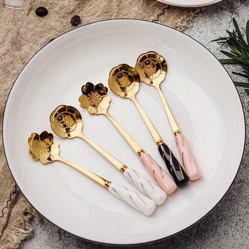 Hand painted Ceramic Spoon Heavy Duty Spoon Cute Mixing - Temu