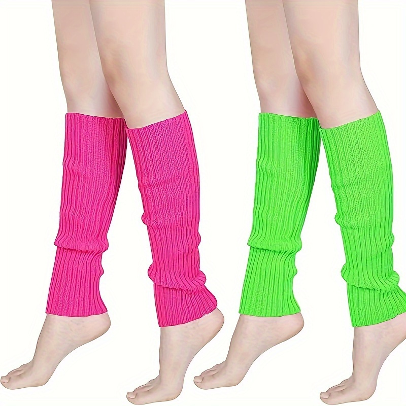 1 2 Pairs Knitted Leg Warmer Loose Breathable Knee High Socks Streetwear  Stylist Y2k Winter Boots Cuff Cover For Women, Check Out Today's Deals Now