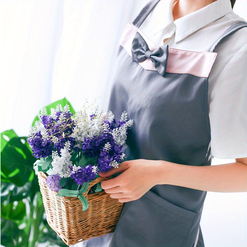 Polyester Apron Cute Flower Kitchen Household Oil proof - Temu