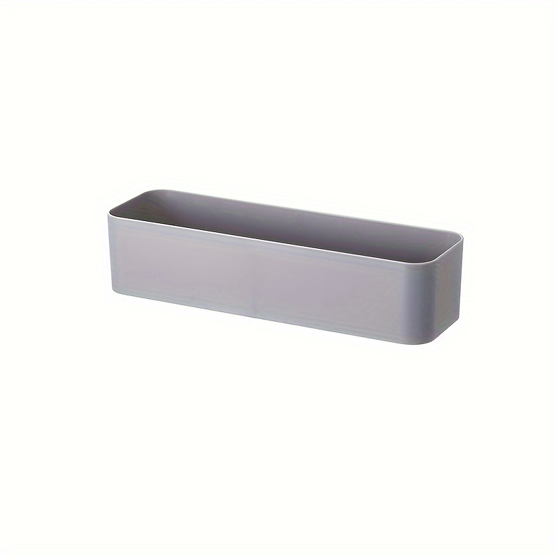 1pc   box wall mounted punch free   non trace organizer for bathroom toiletry living room remote   holder gray white details 6