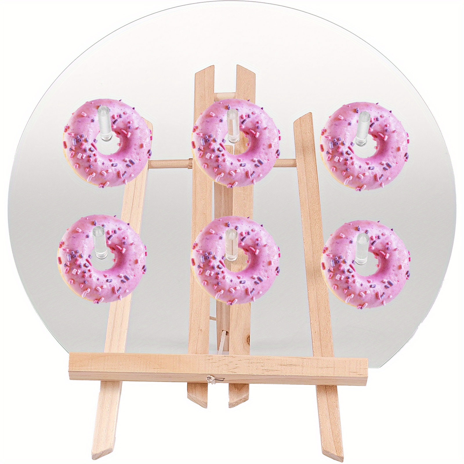 Soporte de pared para donuts para primera : tablero de soporte para donuts  reutilizable para exhibir donuts, decoración para fiestas de crecimien ,  Ovalada 38x31,5cm Ovalada 38x315cm Soledad soporte de exhibición de