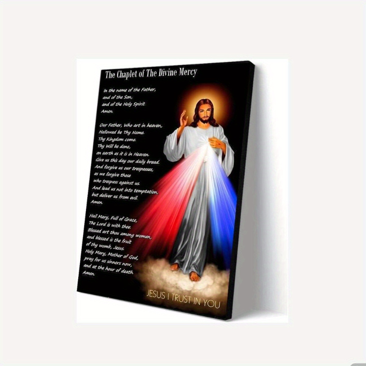 Framed Sacred Heart of Jesus wall Canvas art Decor Divine Mercy Catholic  Christianity for Faith living room bedroom dining room for parents Poster