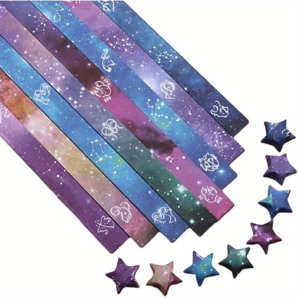 Luminous Star Origami Paper Strips Heart pattern Paper Lucky - Temu