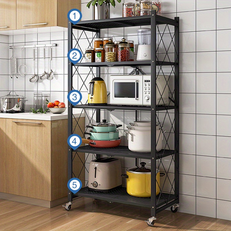 Estante de cocina para microondas, estante de madera de 2 niveles, soporte  con 4 ganchos, estante de almacenamiento para horno