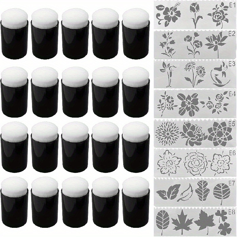 12pcs Finger Painting Sponges Daubers for Stamping Ink Blending Tool for  Art and DIY Crafts Mixed Color