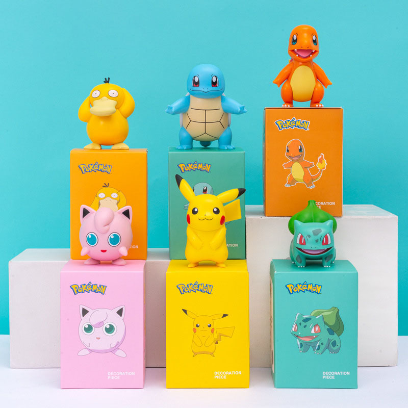 Pokemon car stickers Pikachu Squirtle Psyduck Gengar Charmander Mimikyu  Snorlax decorative childrens toys birthday gift Luminous