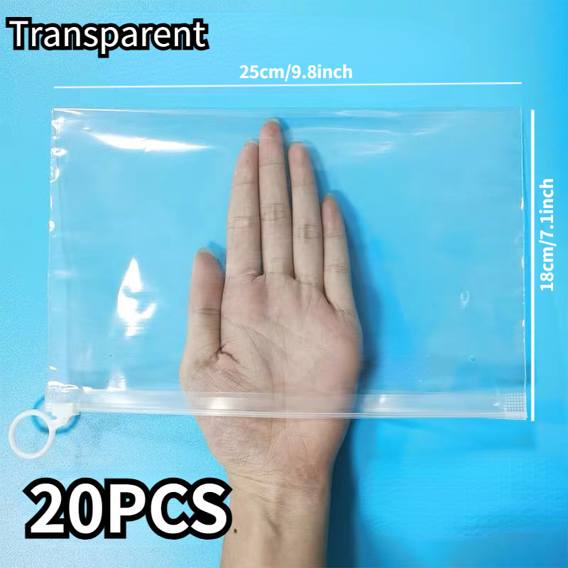 Toy Storage Zipper Pouch Plastic Clear frosted Zipper Bag Travel