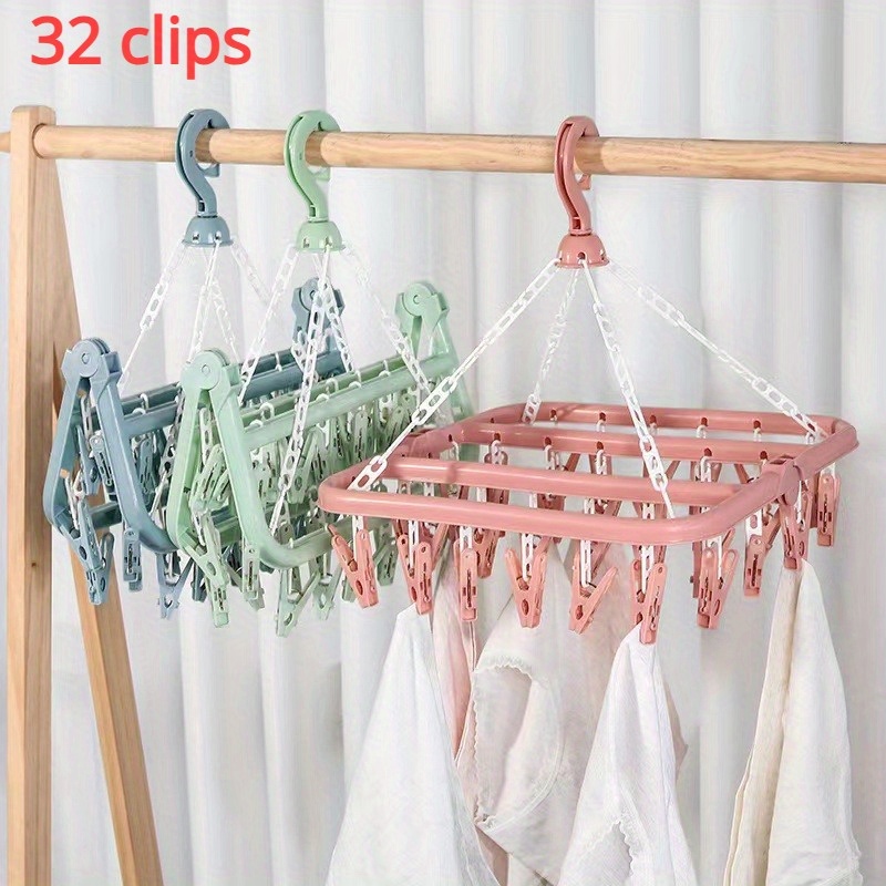 Stainless Steel Clothe Drying Rack Laundry Drip Hanger 24 Clip