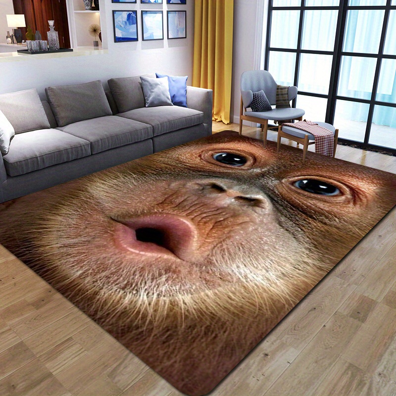 Polyester Doormat Rug Carpet Mat, Bedroom Gorilla, Gorilla Cartoon
