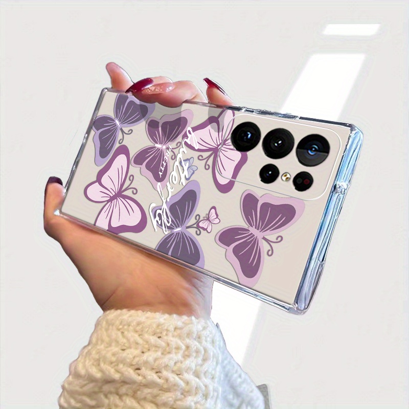 TEMU Phone Case - Purple Pattern Anti-fall Phone Case Suitable For Galaxy Note 20 Ultra 5g/note 20 5g/note 10+/note 10/note 9/note 8