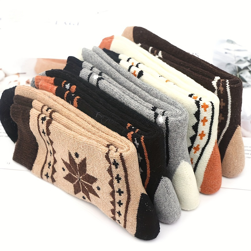 5 Pairs Thick Warm Wool Socks for Men