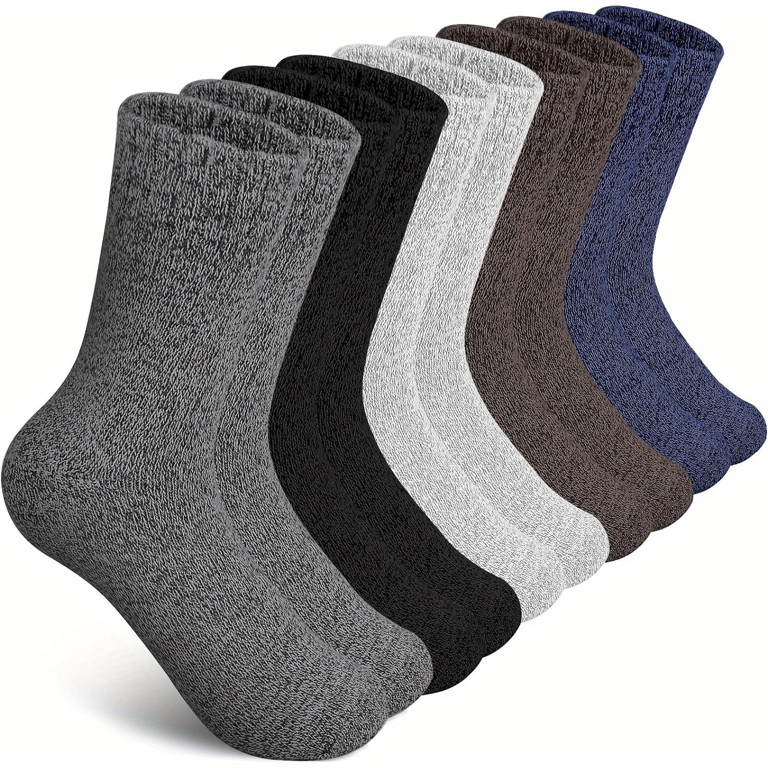 5 Pairs Thick Warm Wool Socks for Men