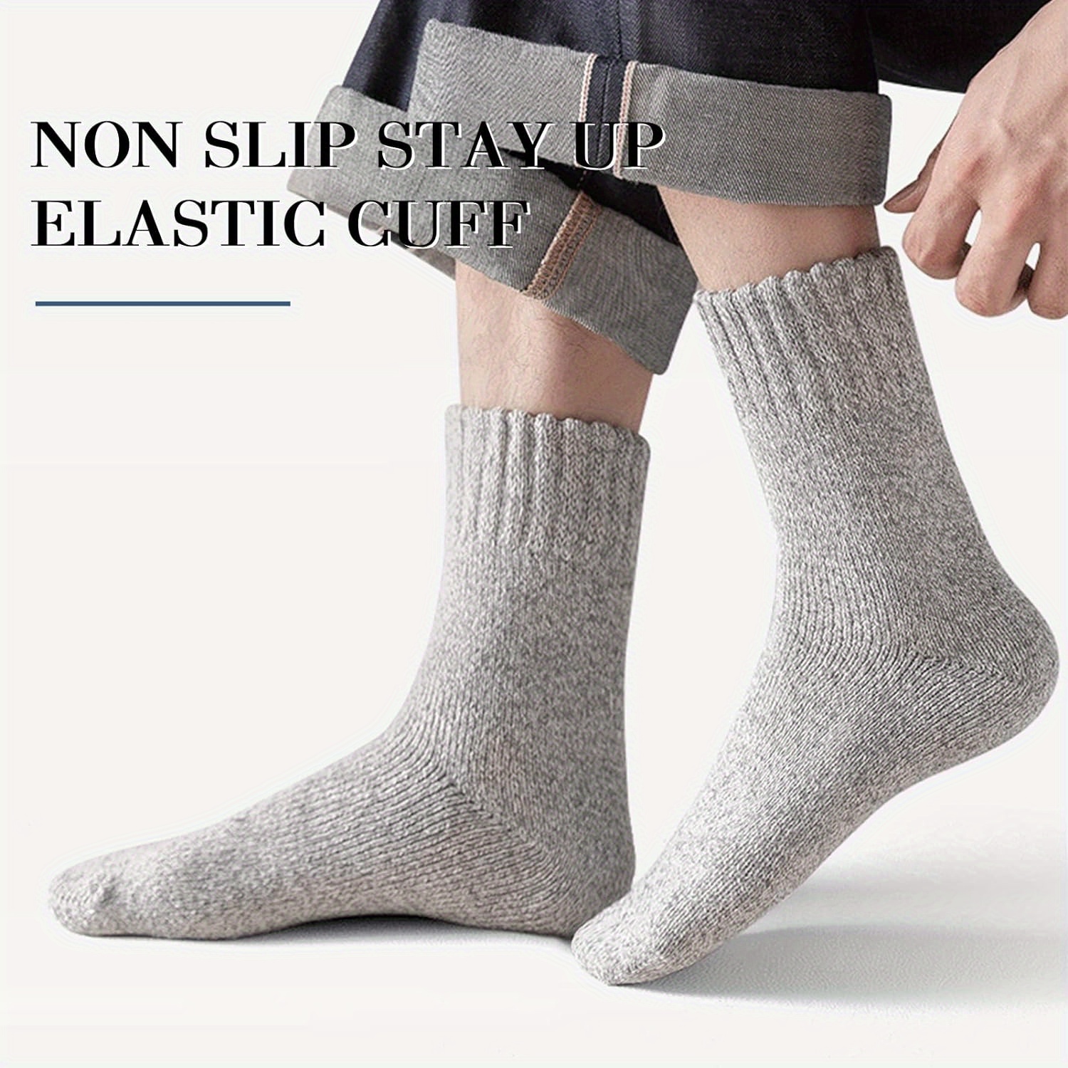 5 Pairs Thick Warm Wool Socks for Men