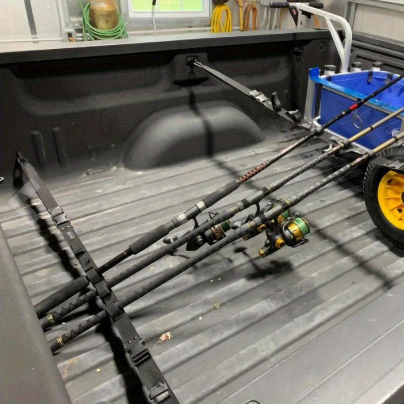2pcs Car Mounted Storage Rack Fishing Rod Pole Holder Vehicle Belt