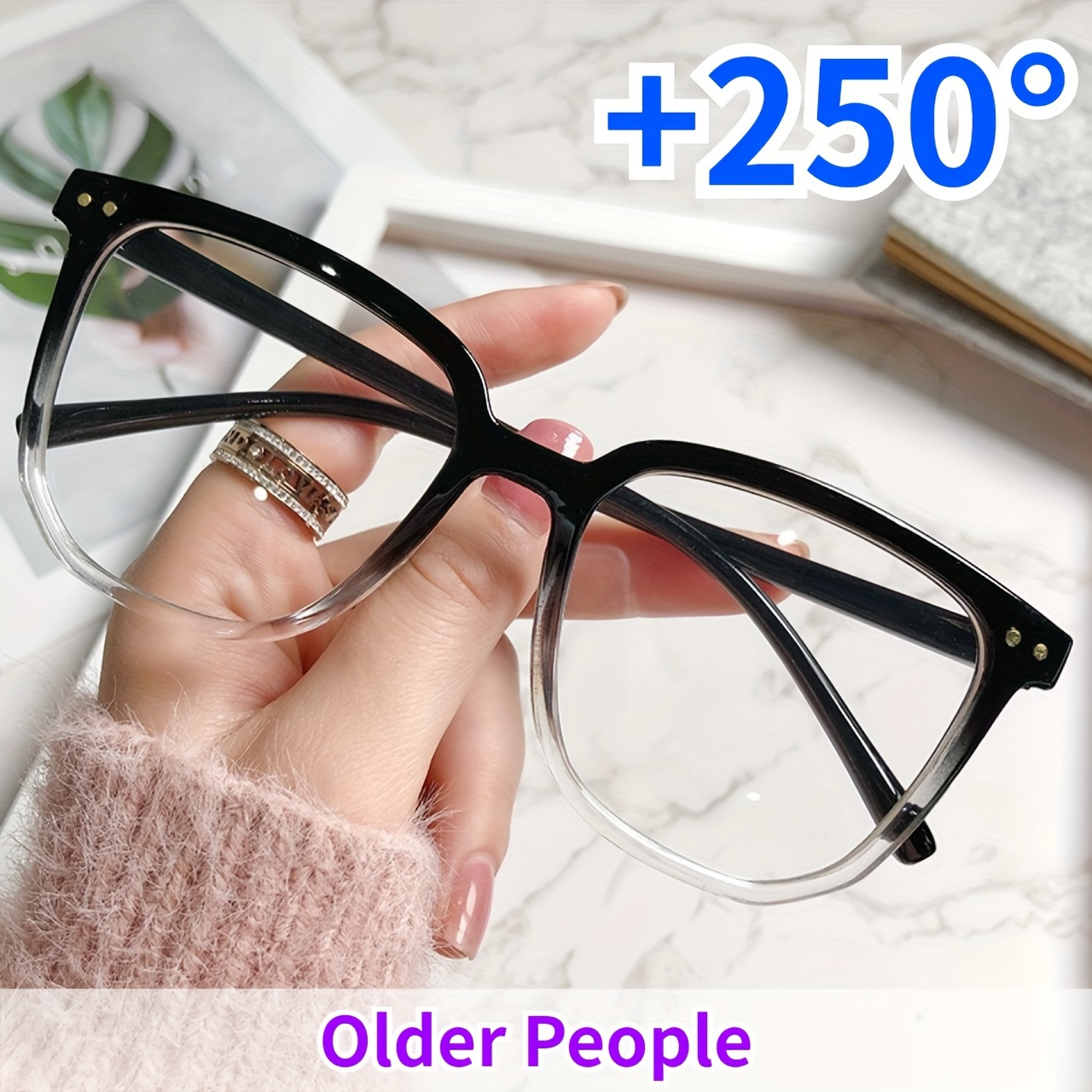 Square Magnifying Reading Glasses Computer Presbyopic - Temu