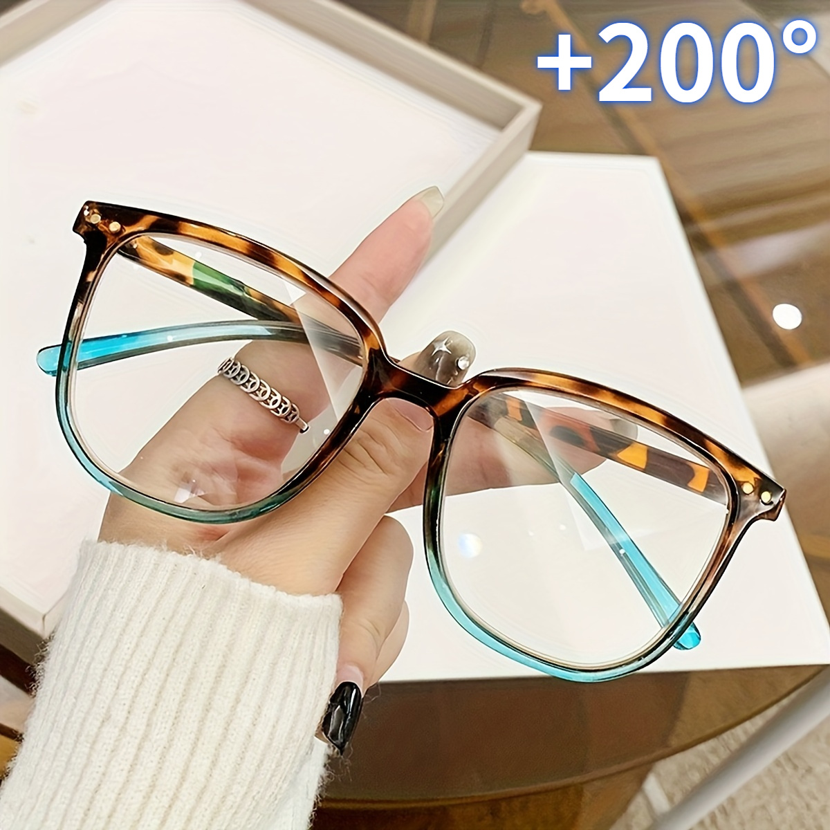 Square Magnifying Reading Glasses Computer Presbyopic - Temu