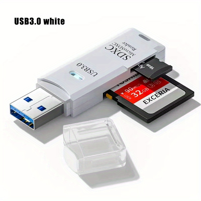 Lecteur De Carte SD USB 2.0 SD/USB3.0, Adaptateur Carte Micro-SD Vers USB  Pour Lecteurs De Carte Mémoire D'appareil Photo, Lecteur De Carte Pour  Ordinateurs Portables - Temu France