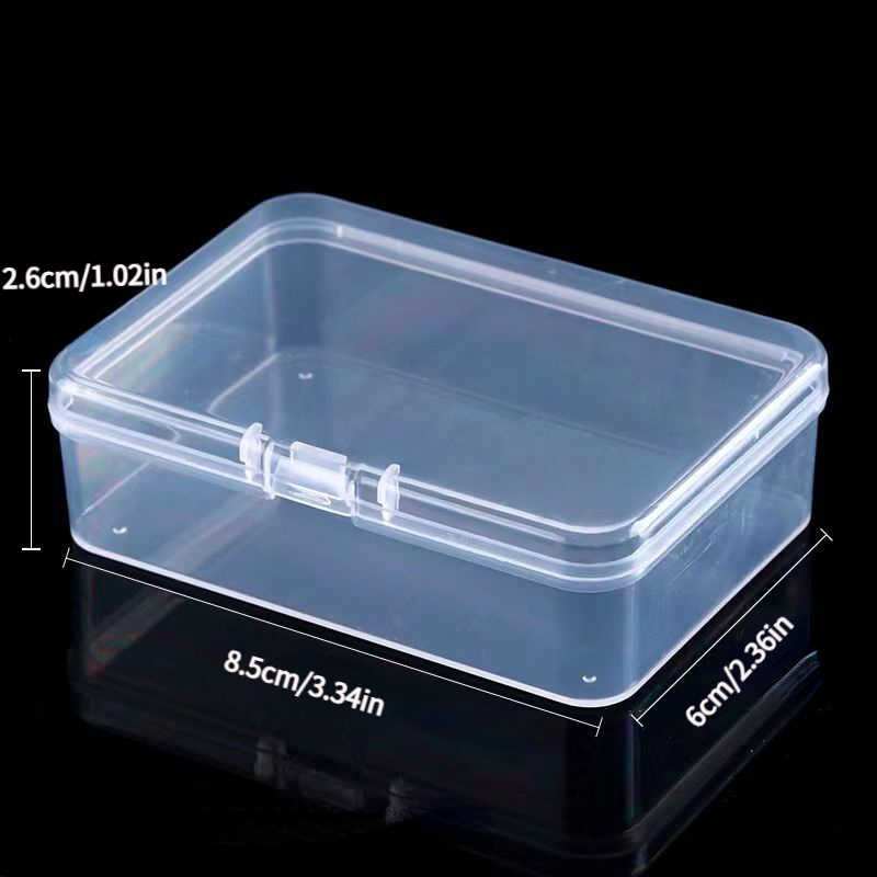 1pc Mini Clear Plastic Storage Box for Jewelry, Hardware, and Accessories -  Perfect for Organizing Small Items