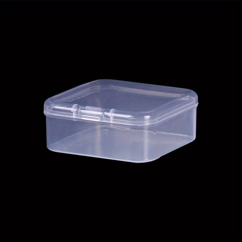 Cpdd 4 Pieces Of Transparent Acrylic Plastic Square Storage Box With Lid, Small Plastic Storage Box, 2.2x2.2x2.2 Inch Square Transparent Container Box