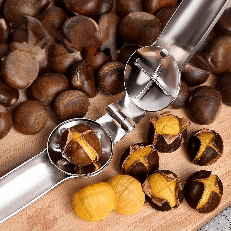 Portable Nutcracker Chestnut Clip - Easy Walnut & Chestnut Shell Cracker Opener Tool