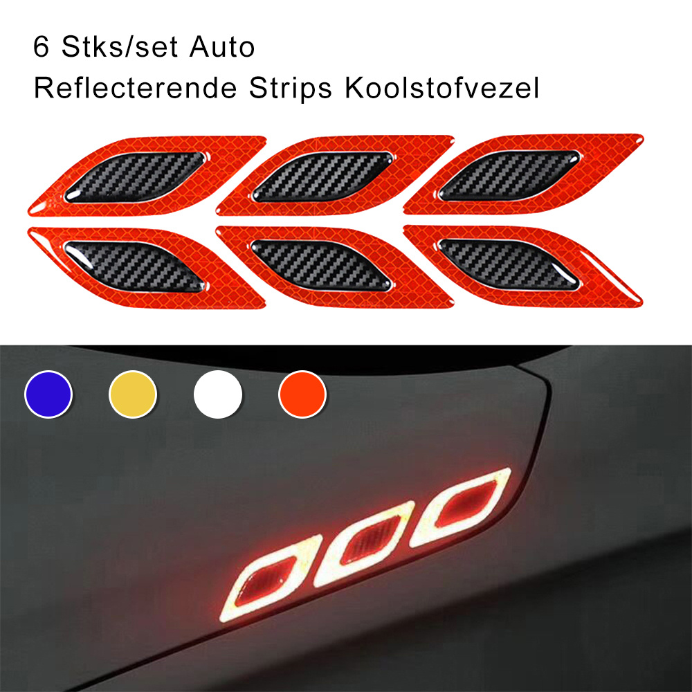 2 Stück Auto Reflektierende Aufkleber Auto Reflektor Aufkleber Für Pickup  Rot