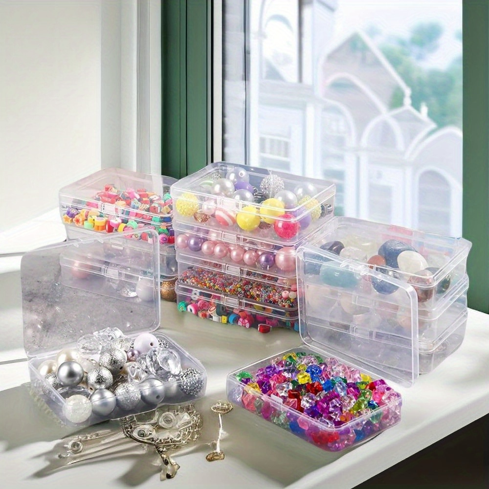 Mixed Size Clear Plastic Organizer Mini Transparent Storage - Temu
