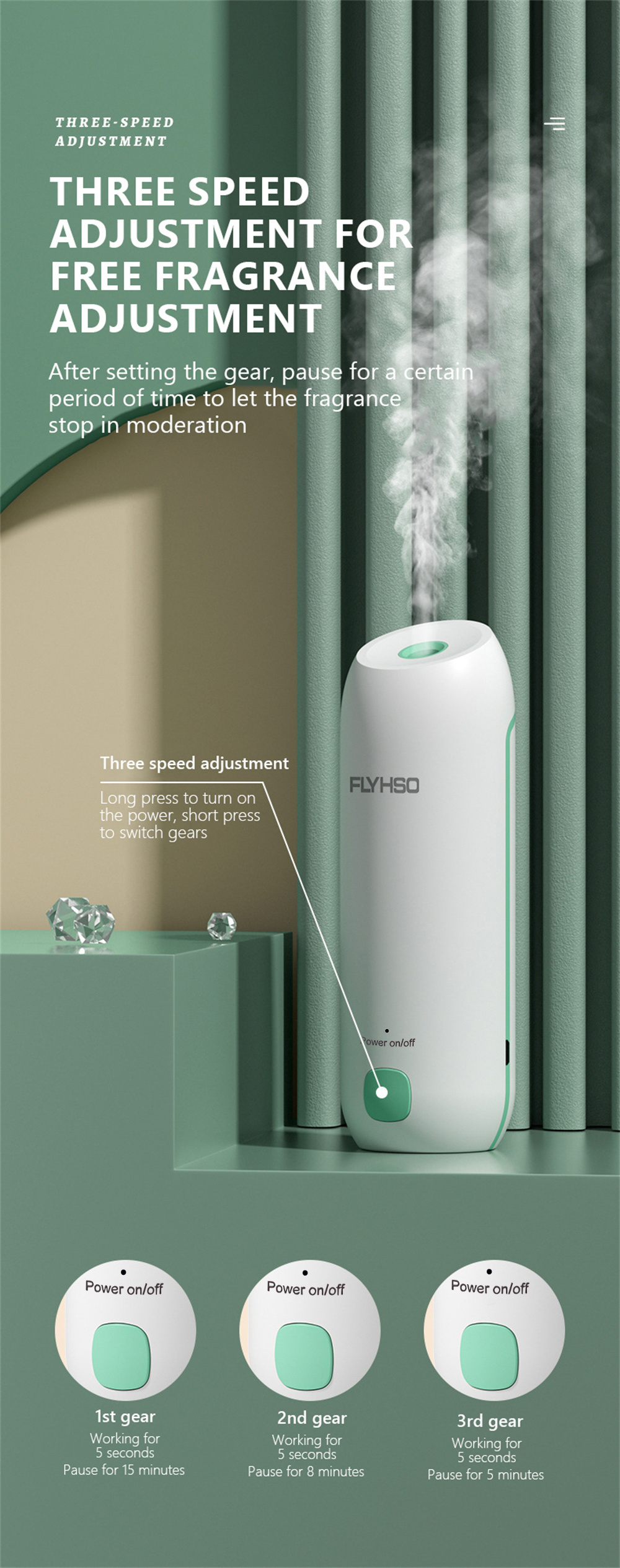 1pc Air Freshener Odor Eliminating And Expanding Machine Bedroom