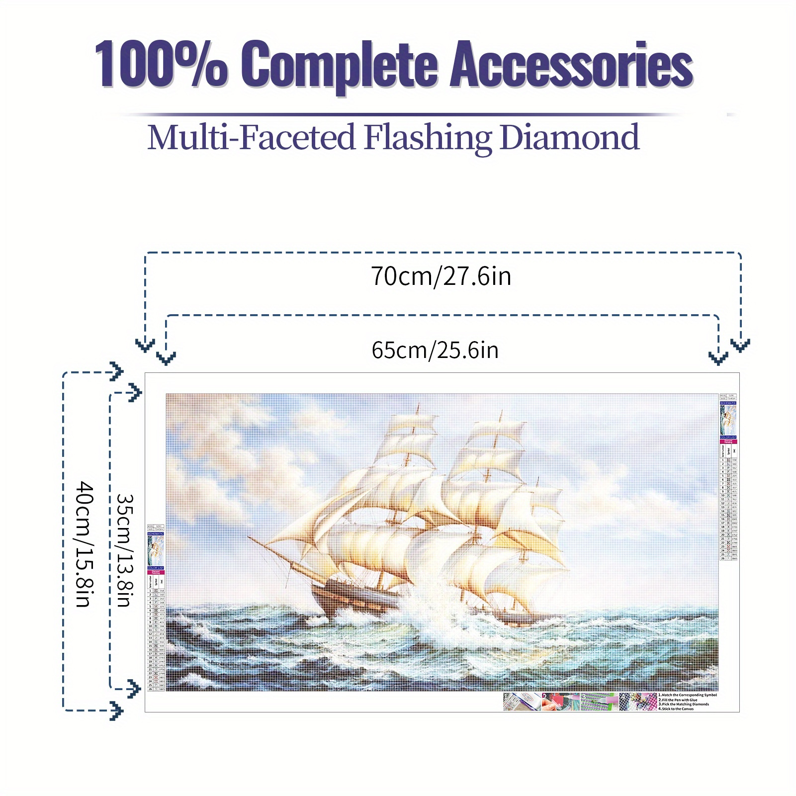 5D DIY Large Diamond Painting Kits For Adult,15.7x27.5inch/40x70cm Country  Cabin Round Full Diamond Diamond Art Kits Picture By Number Kits For Home W