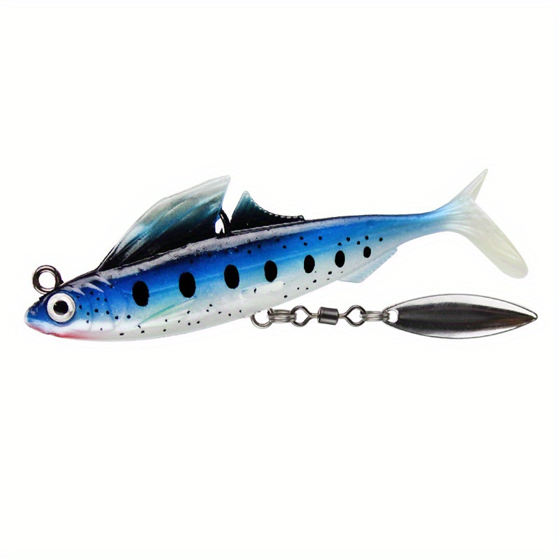 Soft Lure Glitter Vmc Single Hook Fishing Perch Salmon - Temu