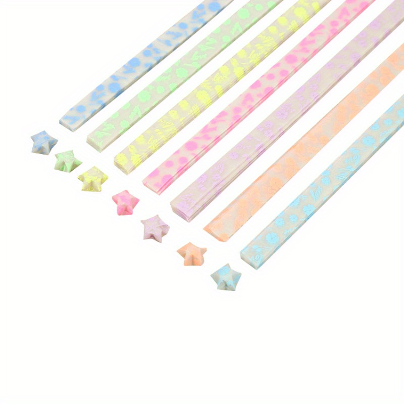 Hologram Twinkle Star Origami Lucky Star Paper Strips Star Folding