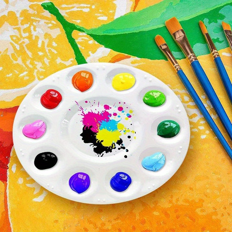 10pcs Oil Paint Palette, Paint Tray, Watercolor Painting Art Supplies,  Colors Random