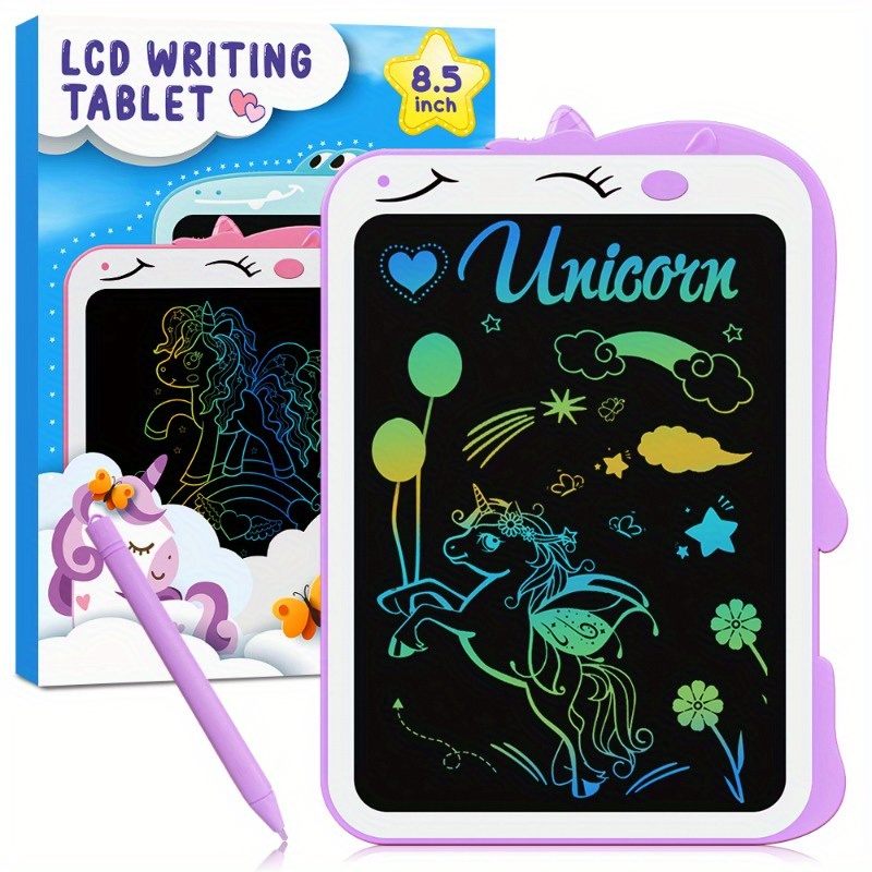 Tablette d'écriture LCD de 10 pouces, tablette de dessin pour enfants, tableau  magique, table à dessin colorée pour enfants, jouets éducatifs pour filles  et garçons âgés de 2 à 7 ans, bouleau