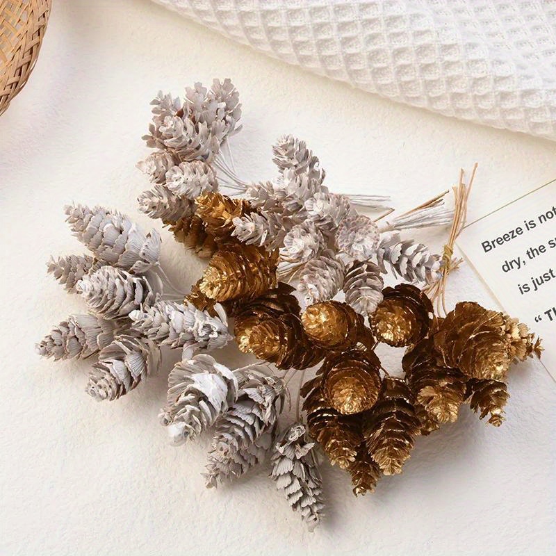 100pcs Christmas Mini Pine Cones - Thanksgiving Pine Cone Ornaments DIY  Crafts, Home Decoration, Fall And Christmas, Wedding Decoration